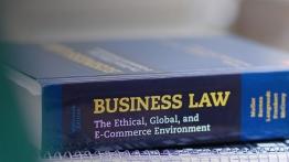 Photo of the Business Law textbook written by a ԰ professor